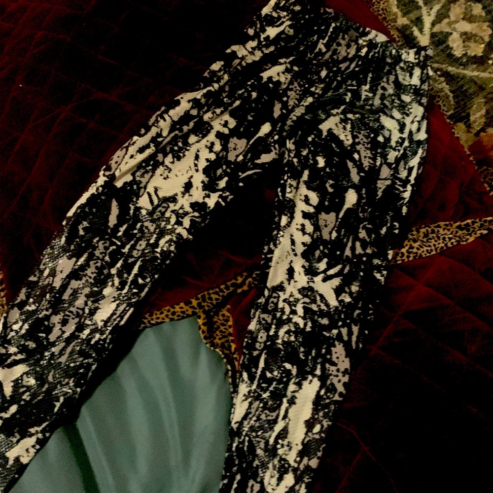 Inc Concept shimmer snake skin pants
